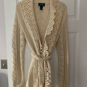 Lauren Ralph Lauren Cream Hand Knit Cardigan